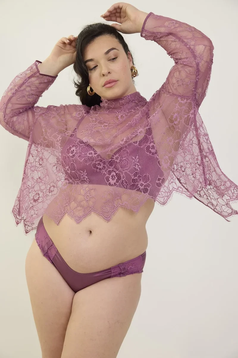Lejaby – Seiden-N-Spitzenbluse Rubis Rose