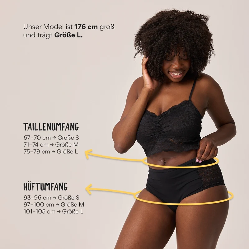 High Waist Hipster Panties mit Spitze | Mix (Mauve/Weinrot/Schwarz)