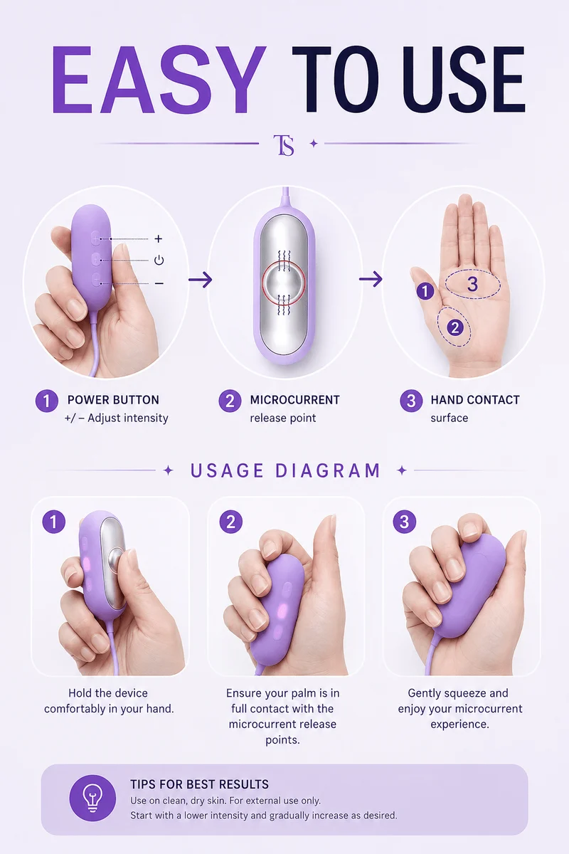 Purple TS Calm™ Hand-Schlafhilfe