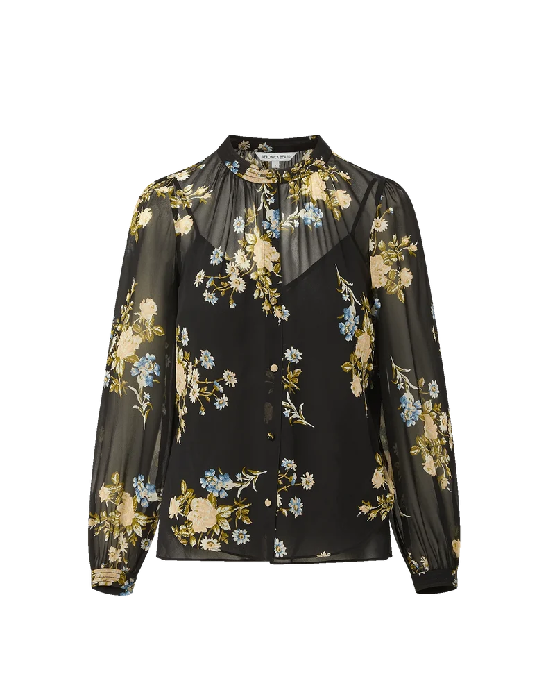Ashlynn Silk Blouse Black Multi