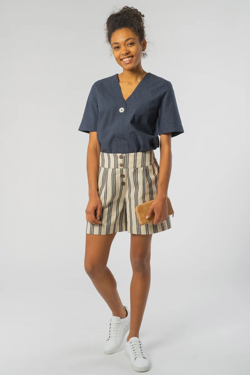Striped Shorts aus Bio Baumwolle