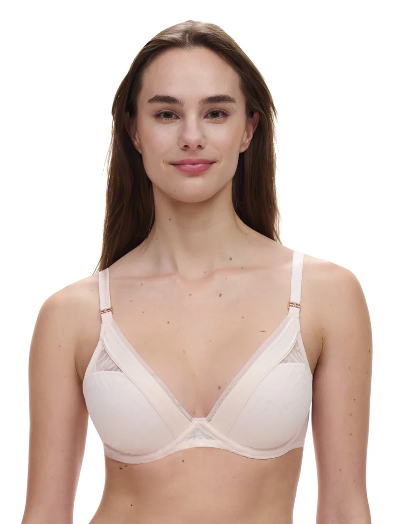 Chantelle - Graphic Allure Plunge T-Shirt-BH mit Perlenrosa