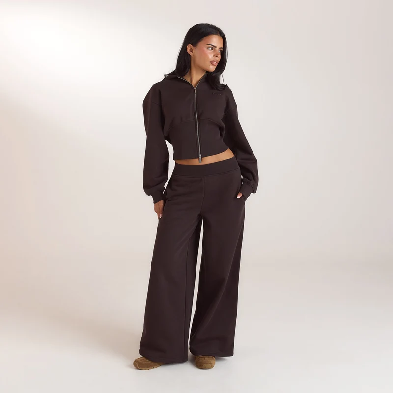 Straight-Leg Joggers - Dark Chocolate