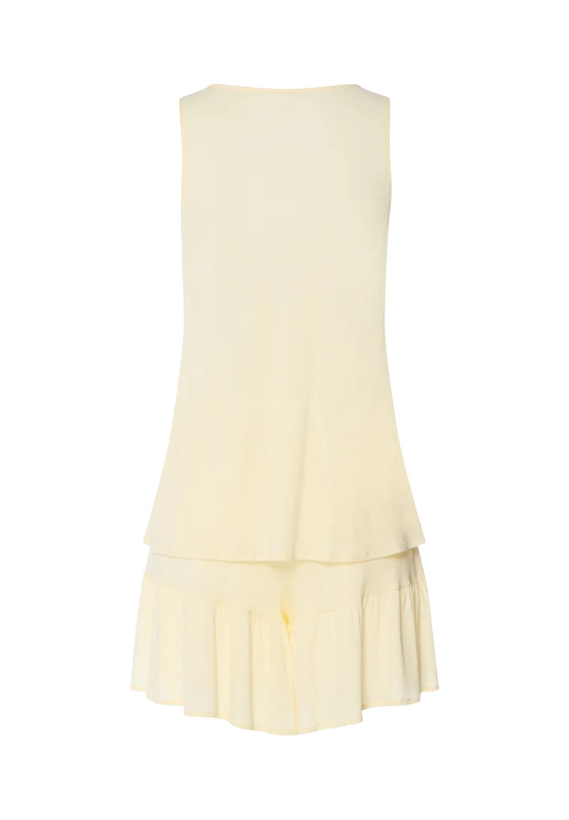 Isabella Sleeveless Short Pyjama | lemon cake 074727-072217