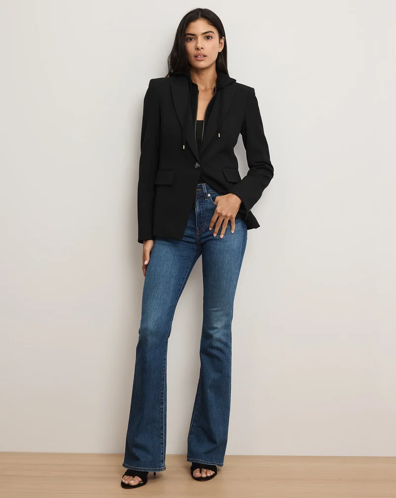 Miller Single Breasted Dickey Jacket Black