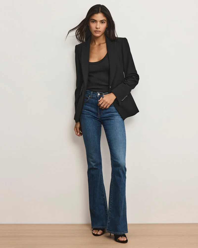Miller Single Breasted Dickey Jacket Black