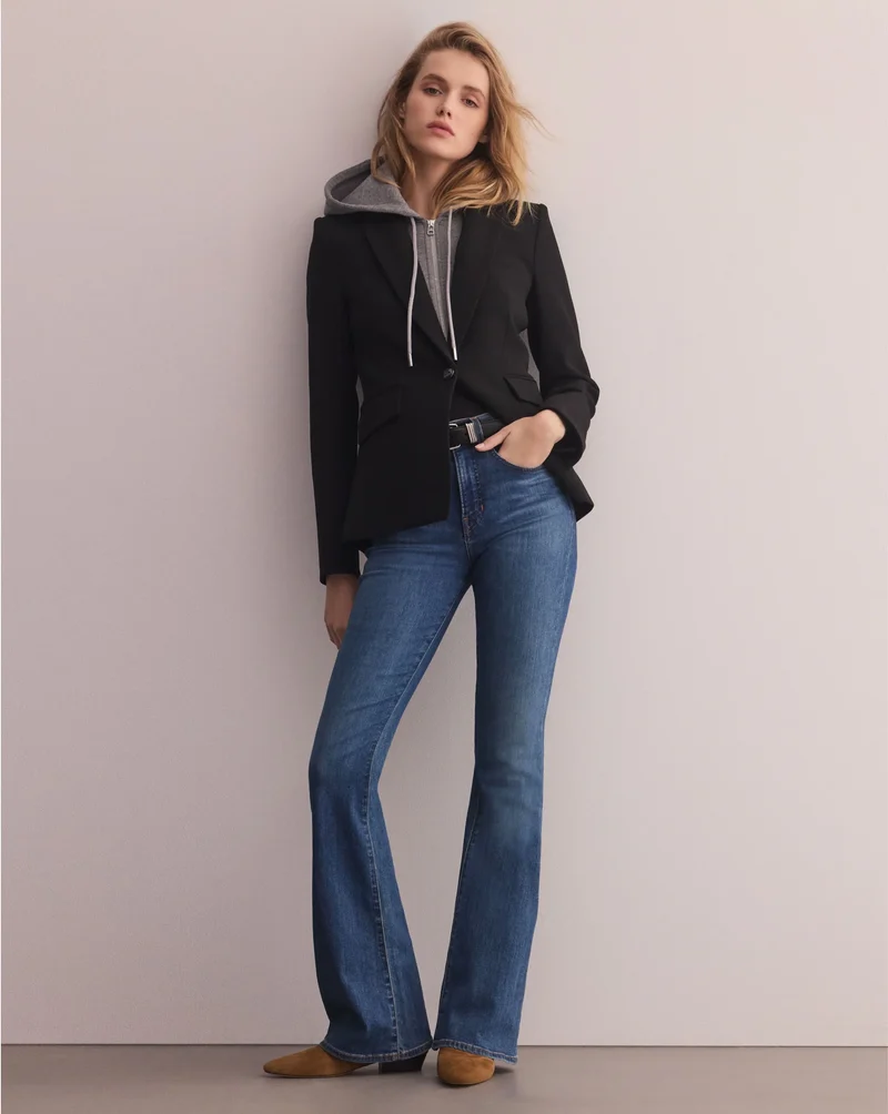 Miller Single Breasted Dickey Jacket Black