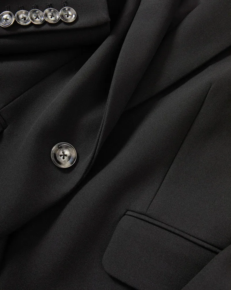 Miller Single Breasted Dickey Jacket Black