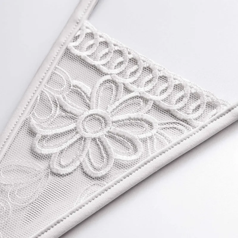 White Meadow - Mini G-String - Weiß
