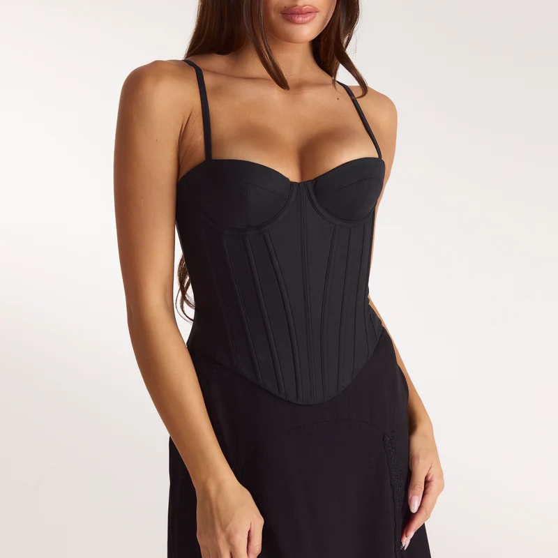 Sculpt Corset Top - Black