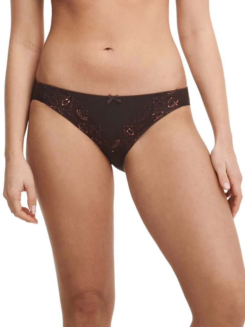 Chantelle - Champs Elysees Brasilianischer Slip in glänzendem Braun