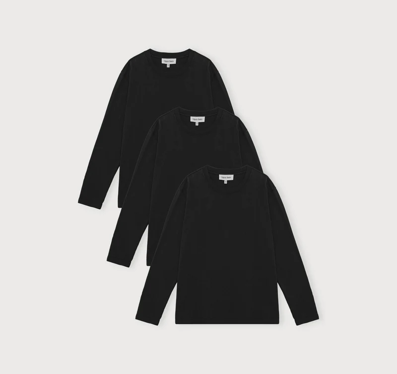 True Boxy Fit Long Sleeve Tee 3-Pack