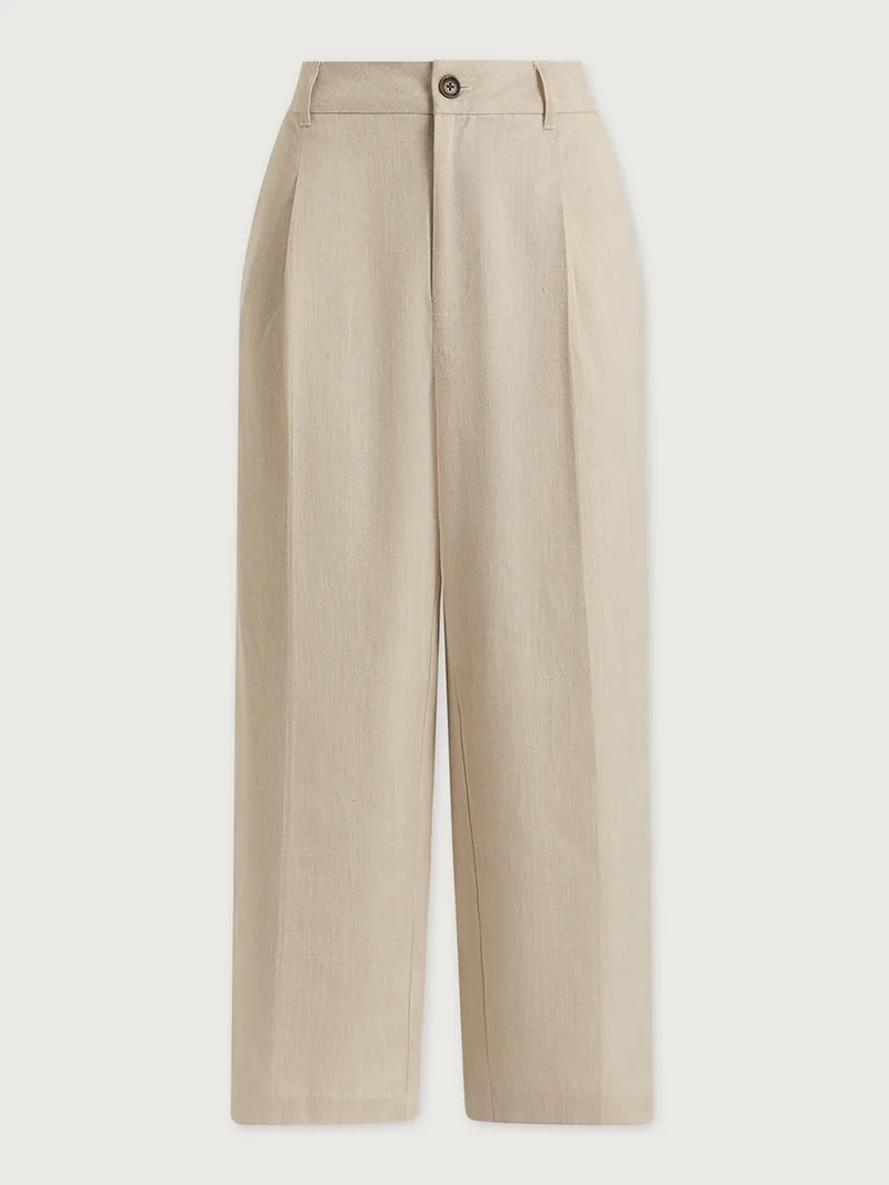 Ellison Crop Wide Leg Birch Marl
