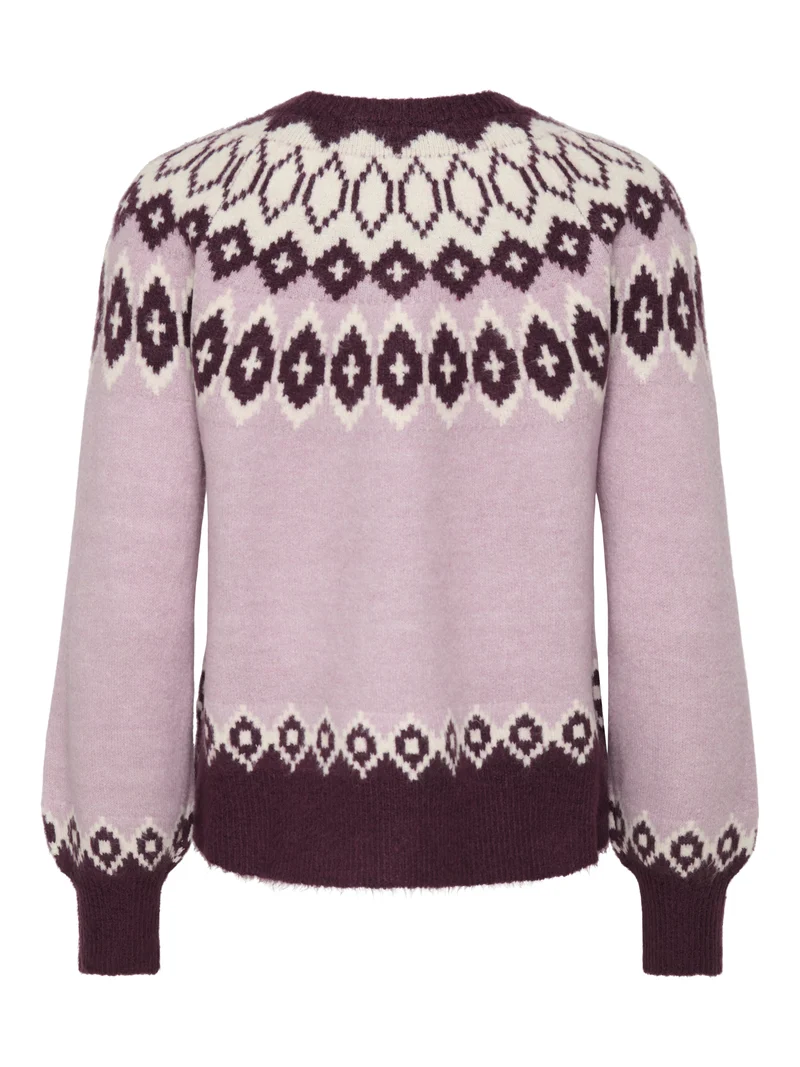 ONLRUSTY LS FAIR ISLE O-NECK BF KNT