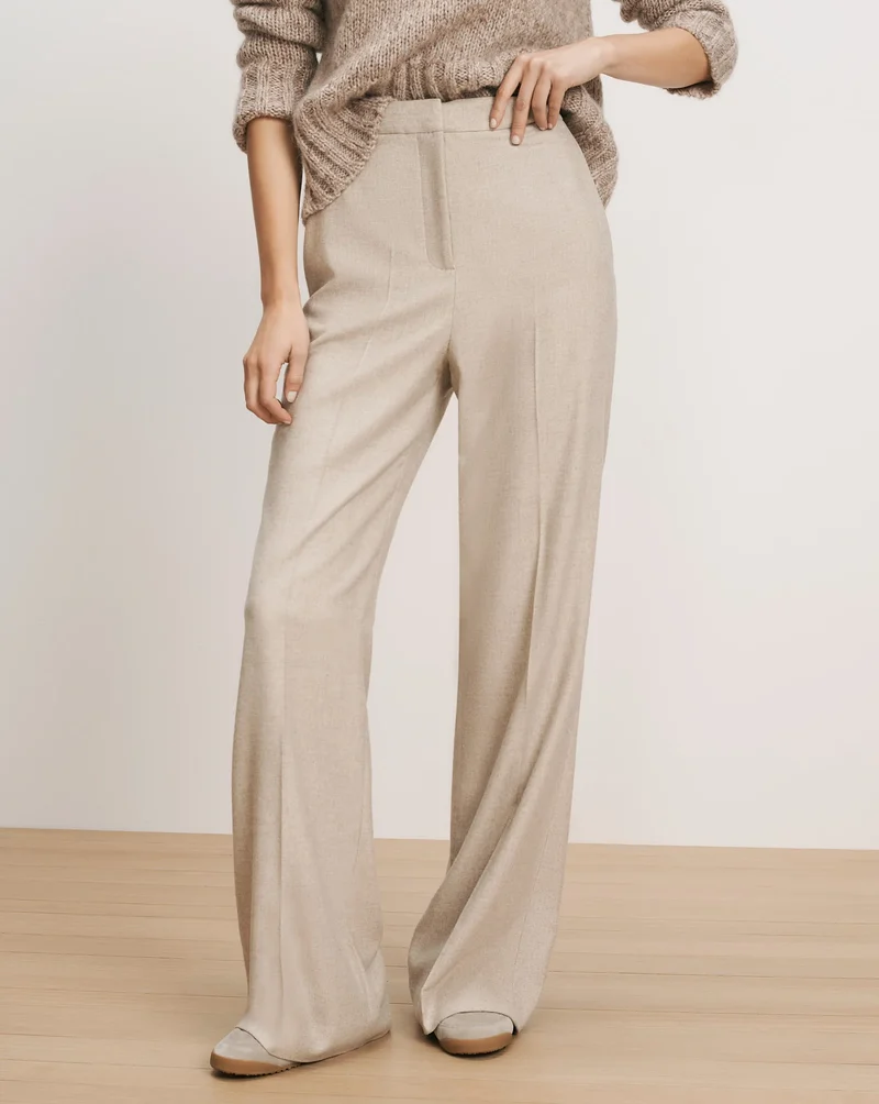 Holt Wide Leg Pant Oatmeal