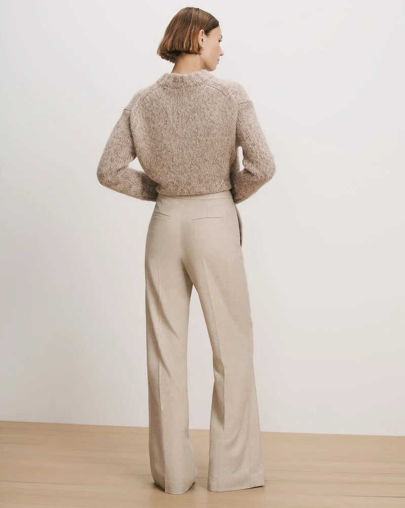 Holt Wide Leg Pant Oatmeal