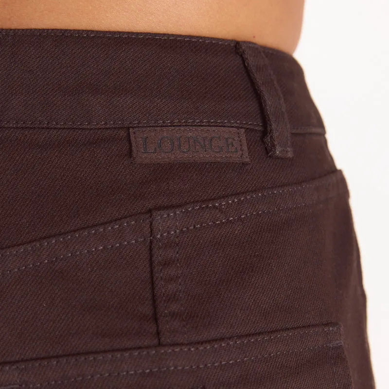 Denim Straight-Leg Jeans - Chocolate