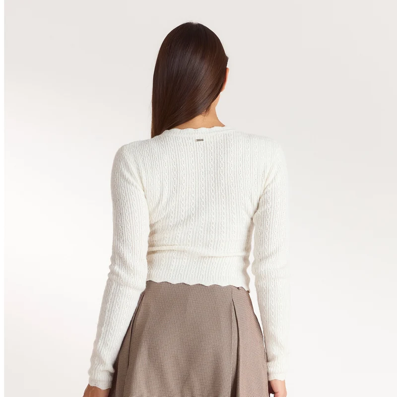 Fine Knit Cardigan - Cream