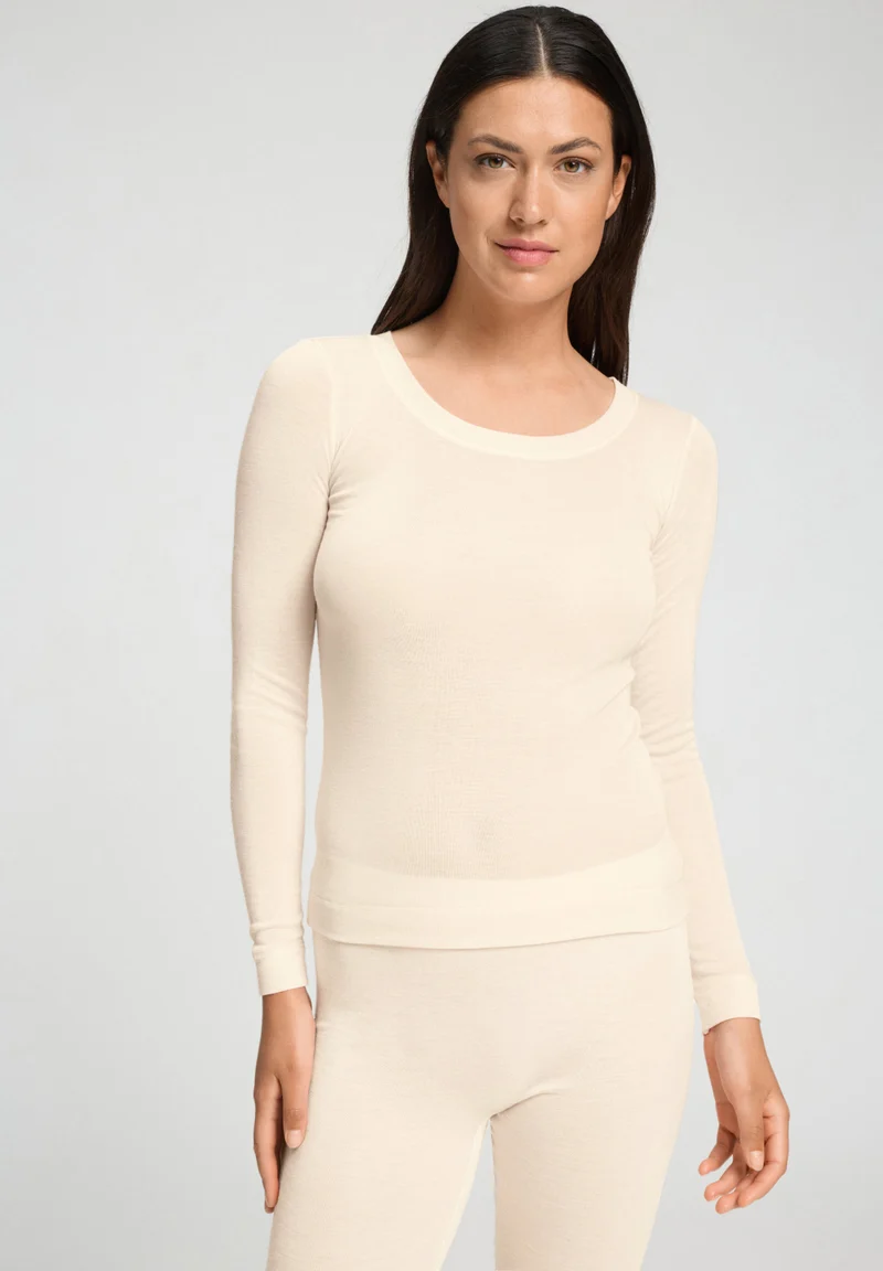 Silk/Cashmere L/SLV Shirt | vanilla 071655-071203