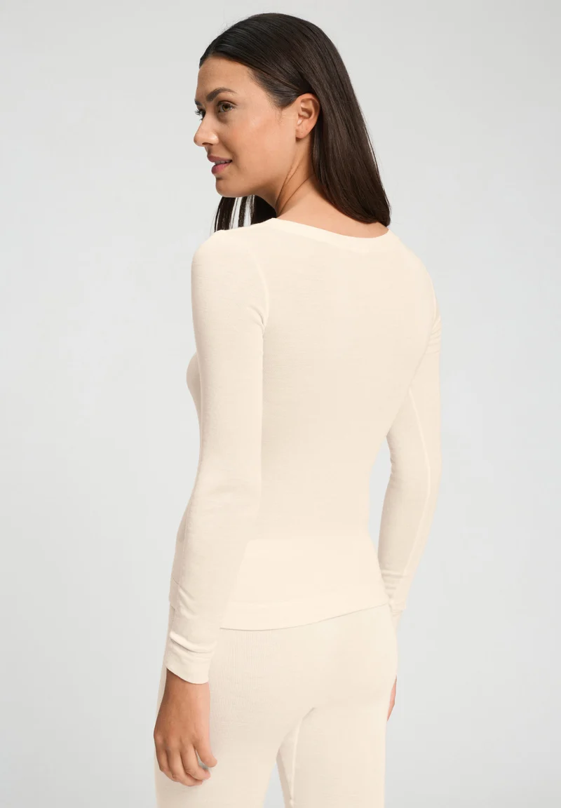 Silk/Cashmere L/SLV Shirt | vanilla 071655-071203