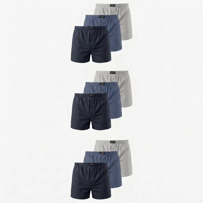 American Boxershorts Jersey | Mix (Dunkelblau/Blau/Hellgrau)