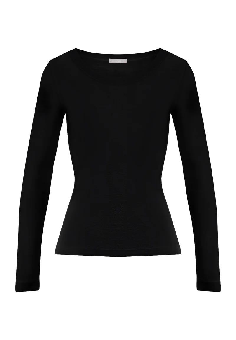 Silk/Cashmere L/SLV Shirt | black 071655-070019