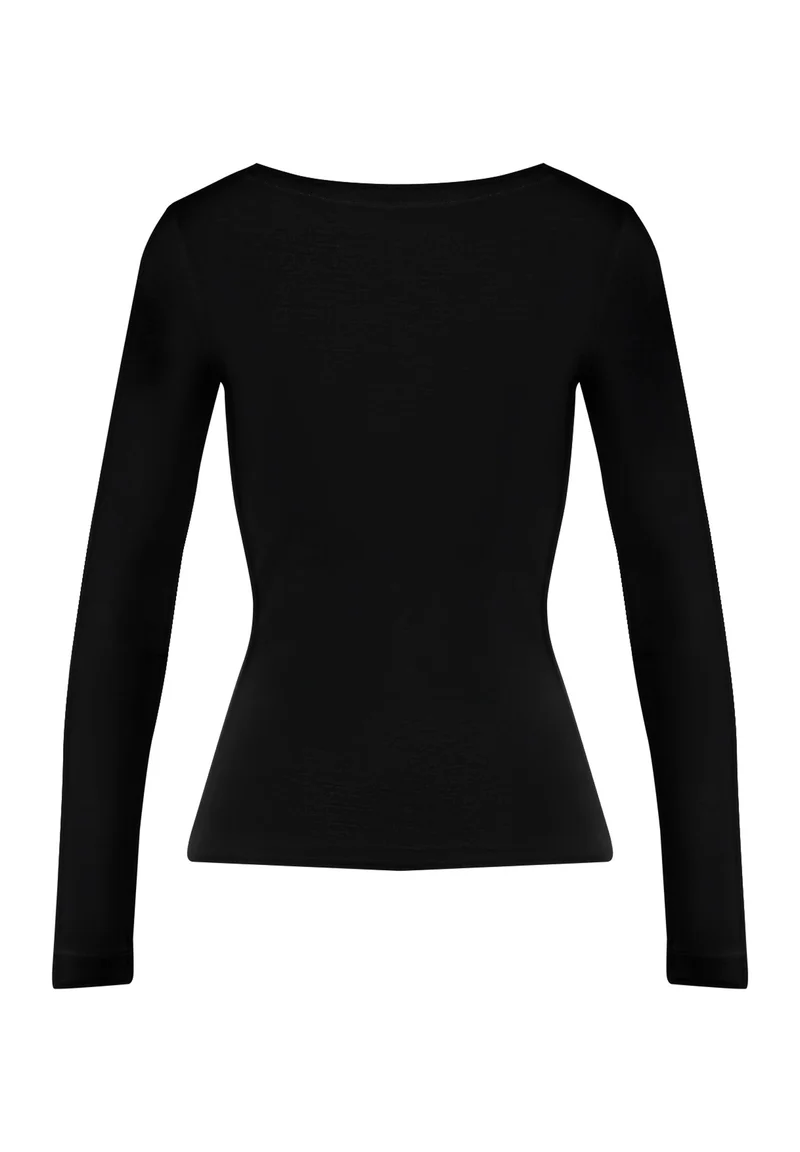 Silk/Cashmere L/SLV Shirt | black 071655-070019