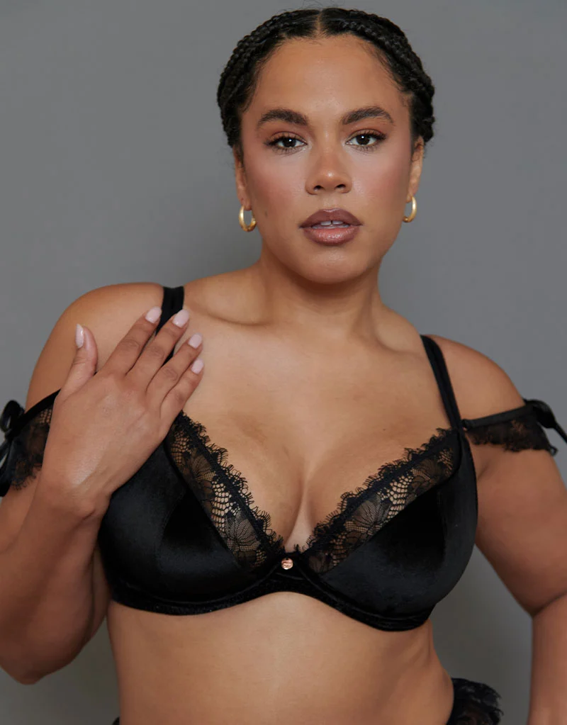 Scantilly Glamour Puss Superplunge Padded Plunge Bra Black
