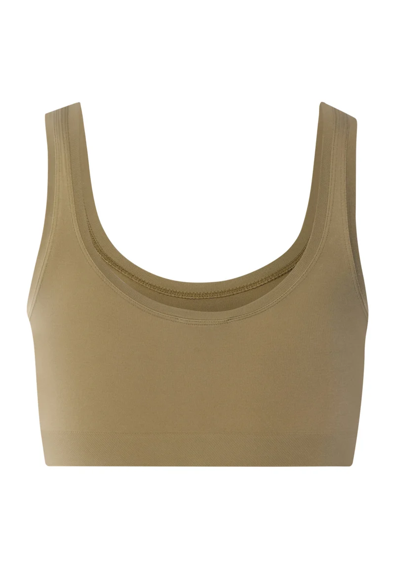 Touch Feeling Crop Top | covert green 071810-072727