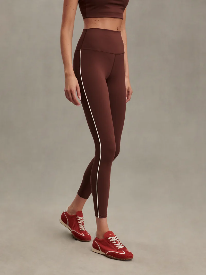 Freesoft Piped Legging Brown Stone