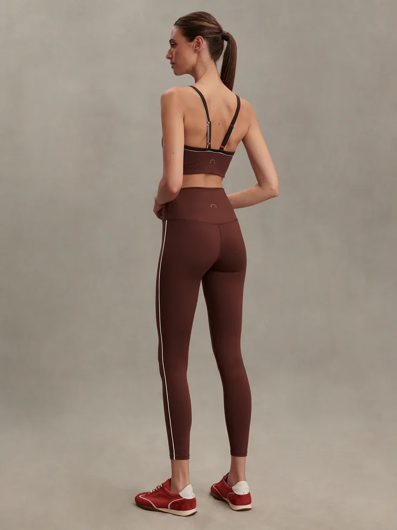 Freesoft Piped Legging Brown Stone