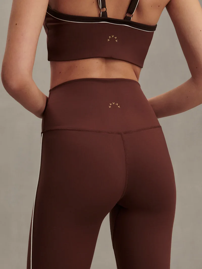 Freesoft Piped Legging Brown Stone