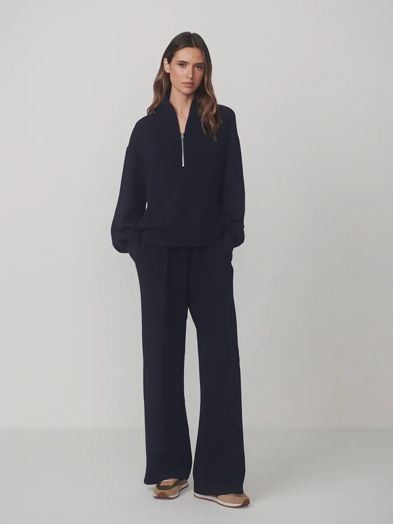 Wide Leg Pant 30" Navy