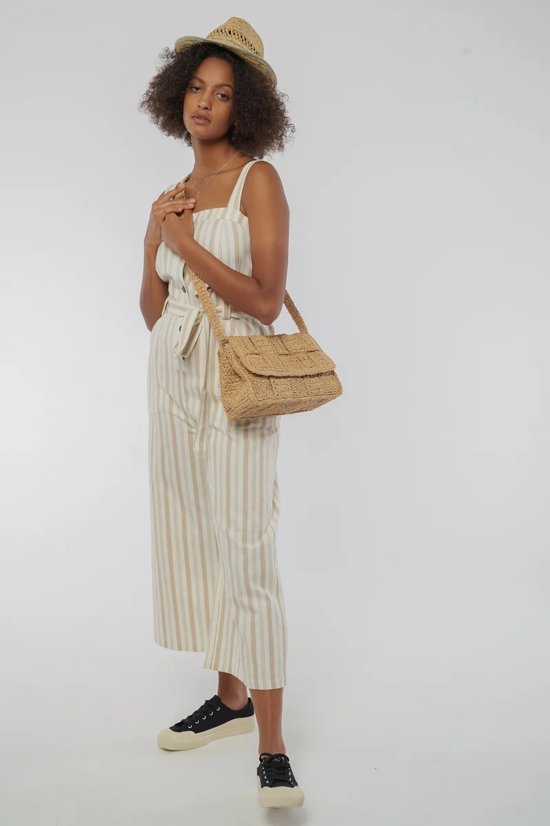 Rena Gestreifter Jumpsuit aus Bio Baumwolle