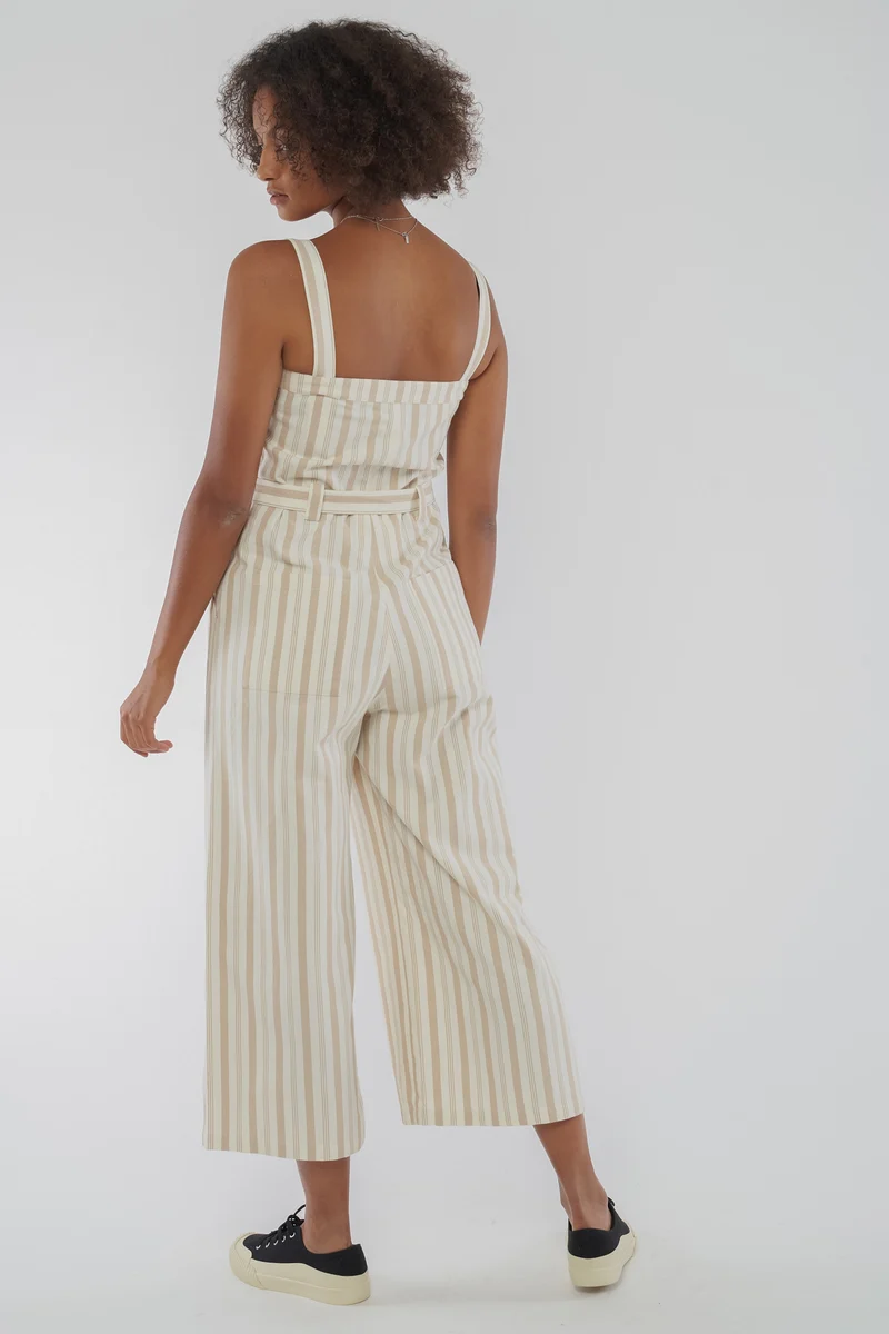 Rena Gestreifter Jumpsuit aus Bio Baumwolle