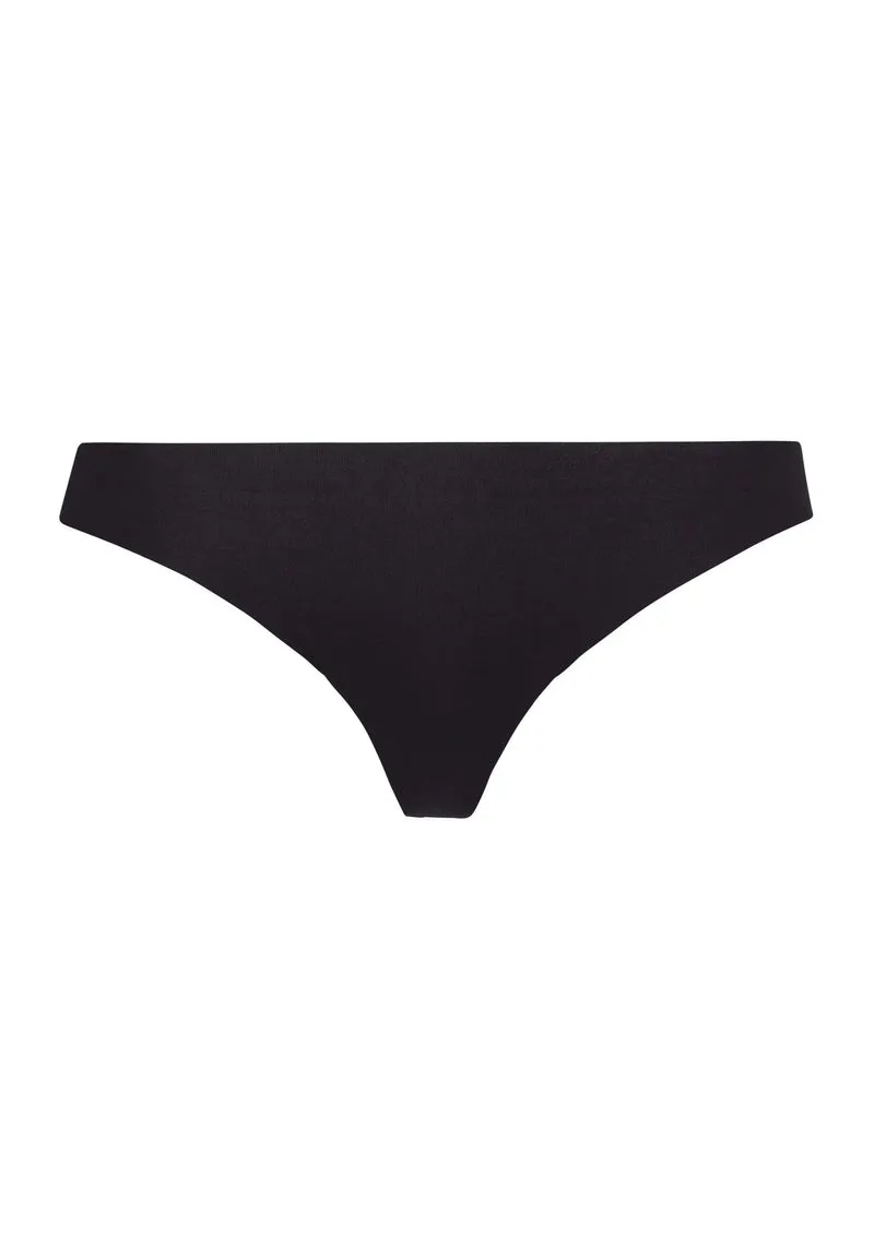 Invisible Cotton Thong | black 071225-070019