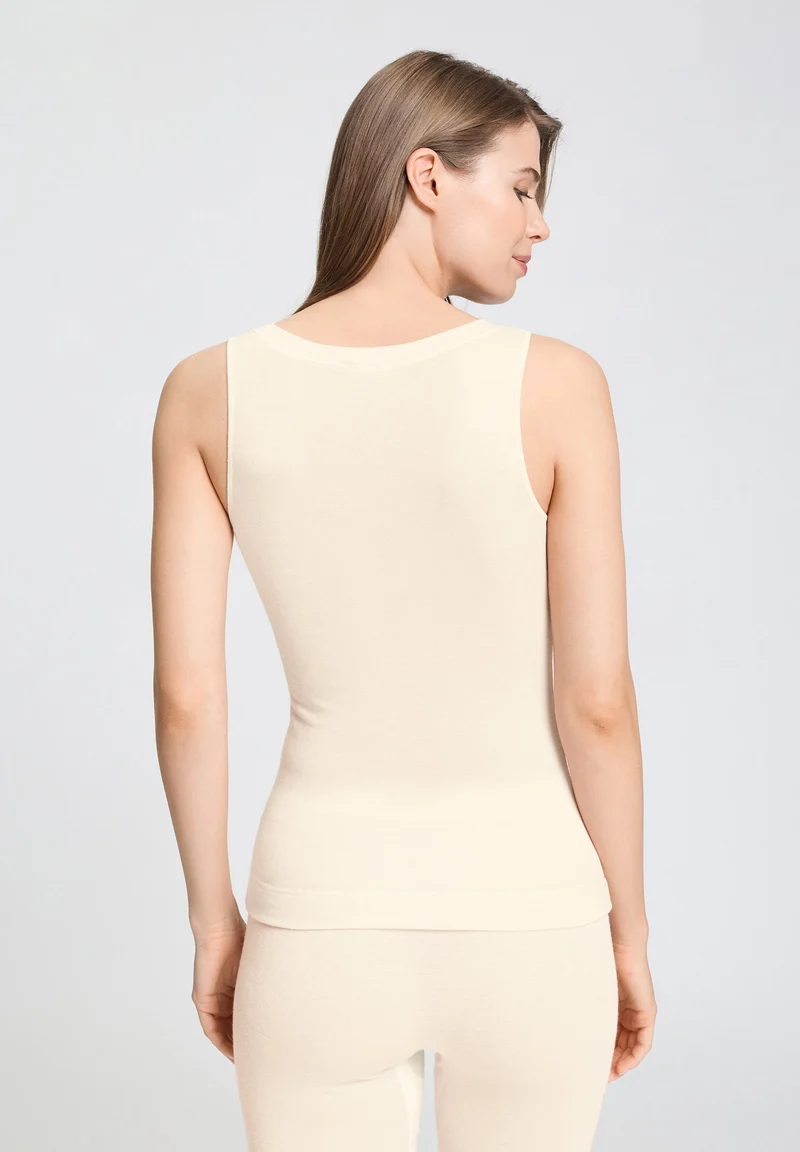 Silk/Cashmere Tank Top | vanilla 071653-071203