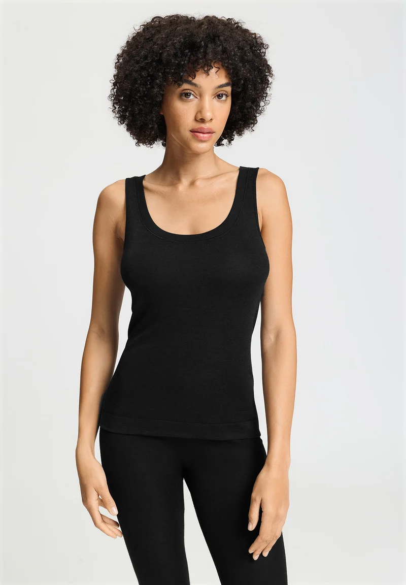 Silk/Cashmere Tank Top | black 071653-070019