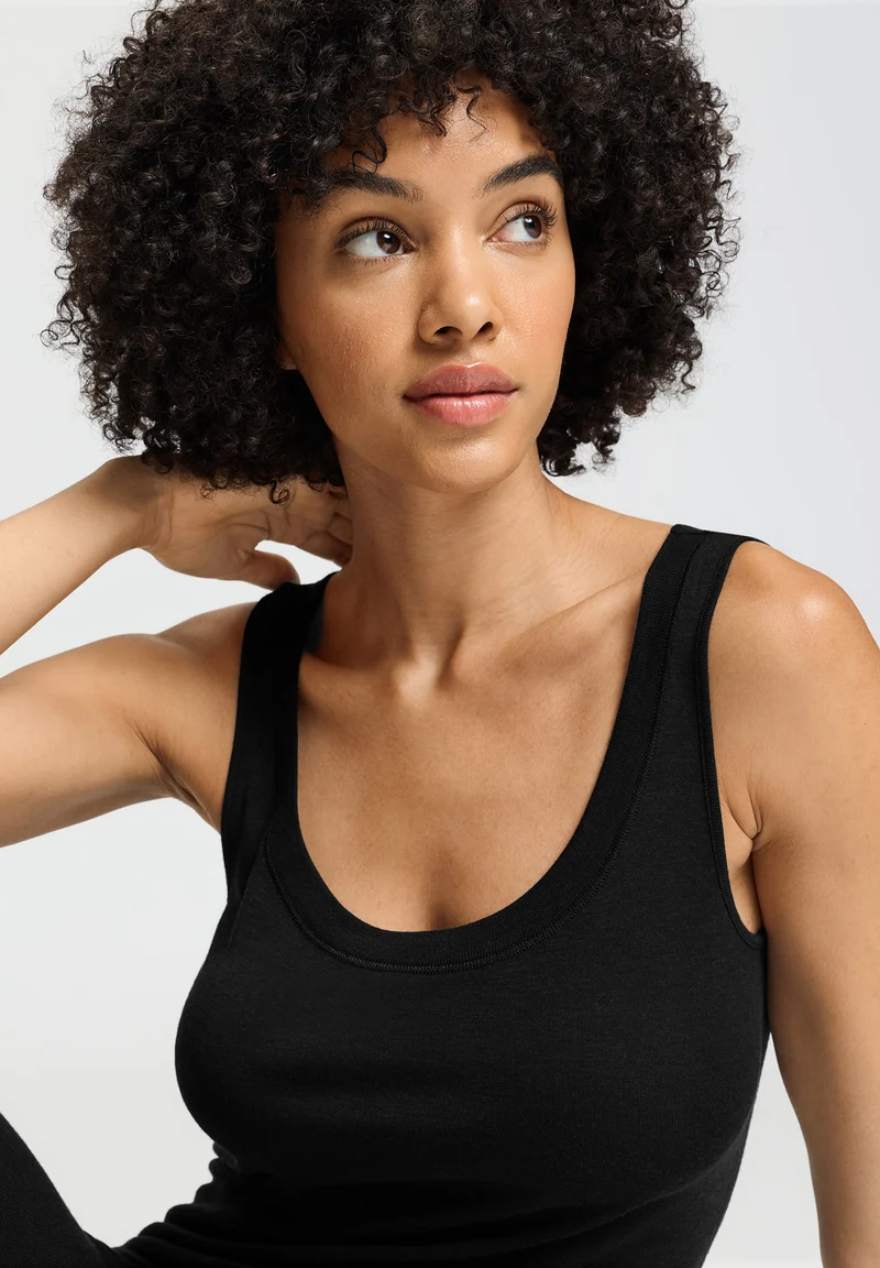 Silk/Cashmere Tank Top | black 071653-070019