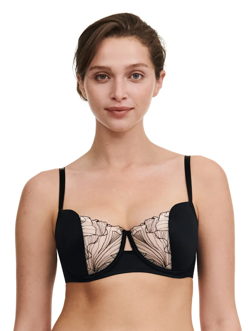 Chantelle - Tattoo Love Halbschalen-Schaumstoff-BH Schwarz / Goldbeige