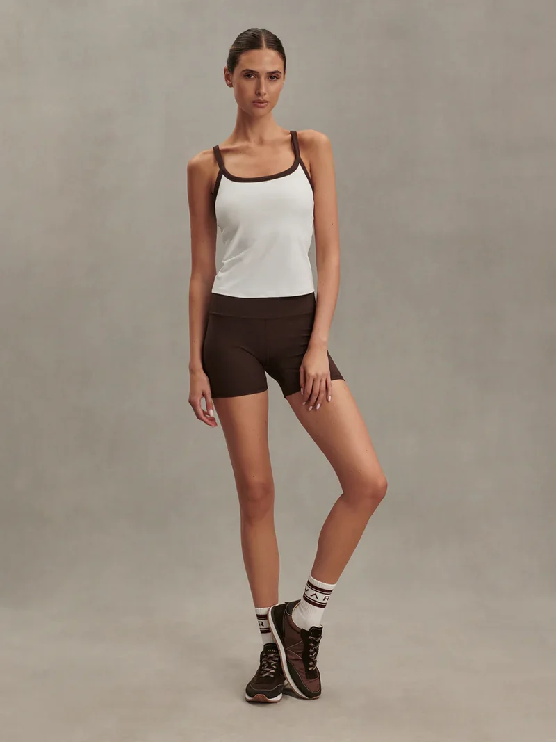 Theon Tank White/Coffee Bean