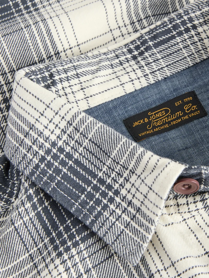 JPRBLUIVY CHECK L/S OVERSHIRT SN