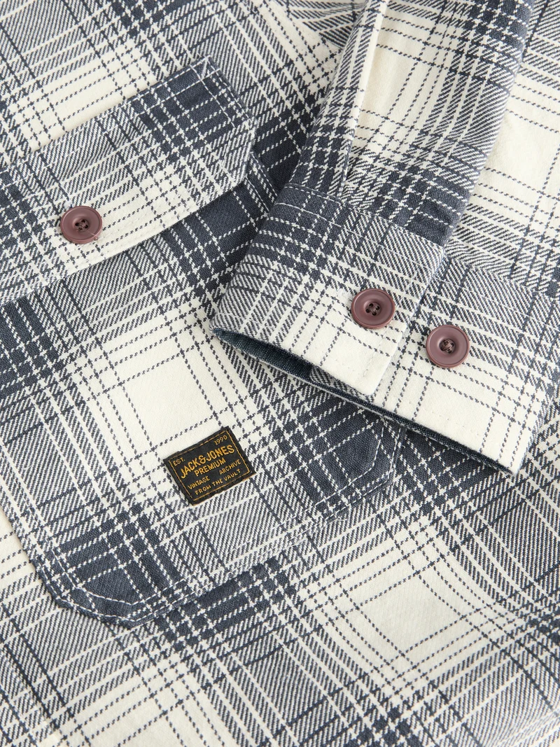 JPRBLUIVY CHECK L/S OVERSHIRT SN
