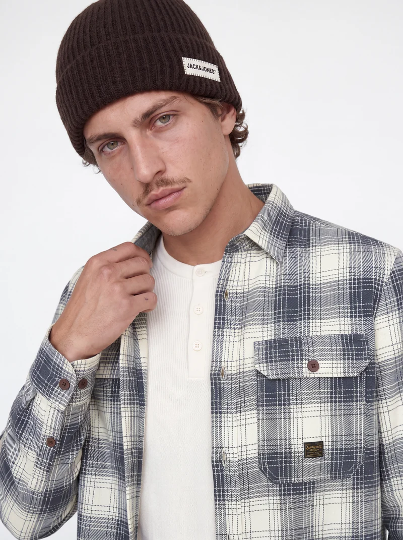 JPRBLUIVY CHECK L/S OVERSHIRT SN