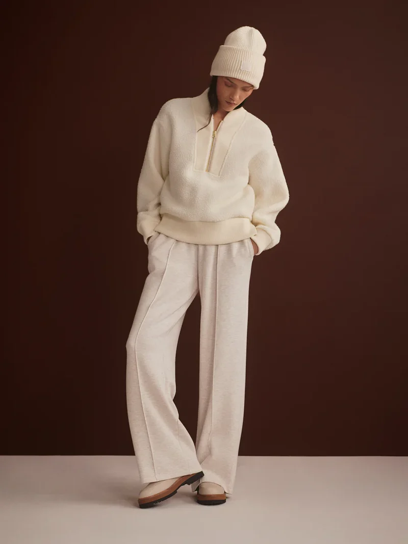 Mumford Half Zip Fleece Egret