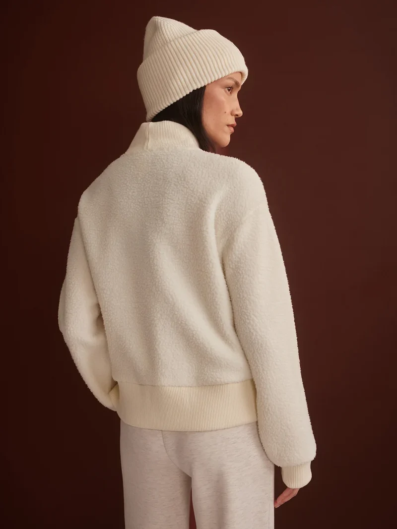 Mumford Half Zip Fleece Egret