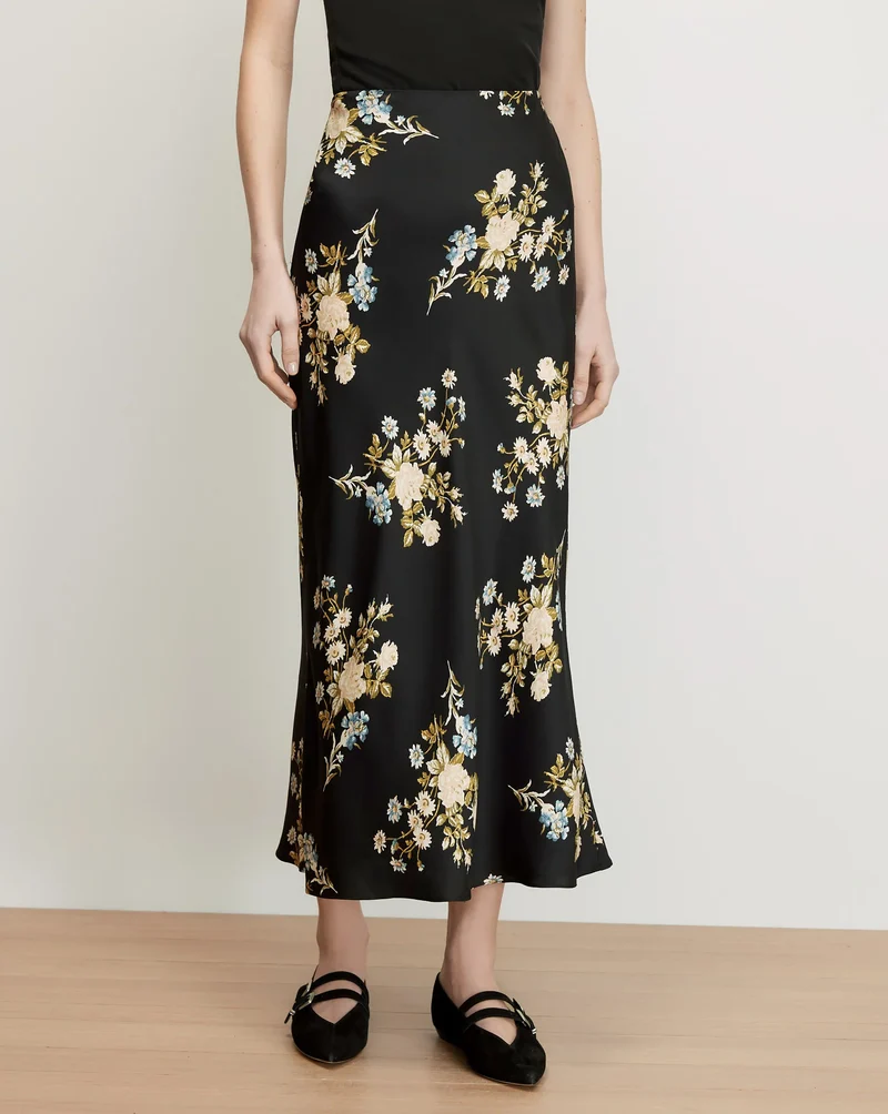 Clover Skirt Black Multi