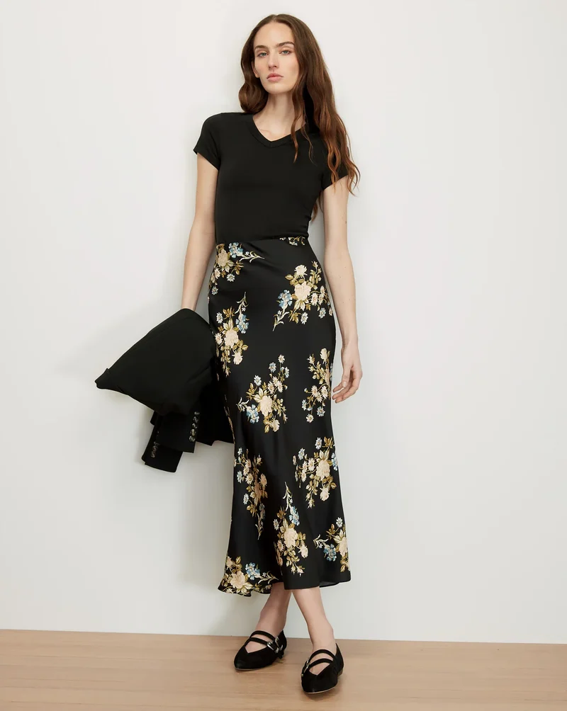 Clover Skirt Black Multi