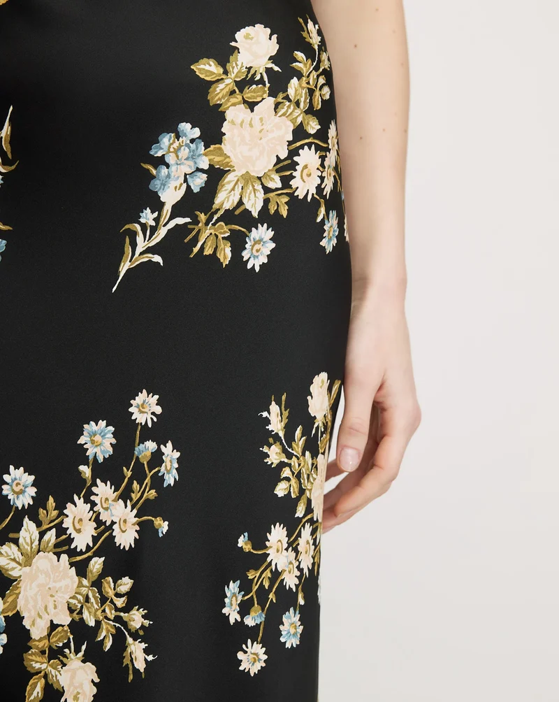 Clover Skirt Black Multi