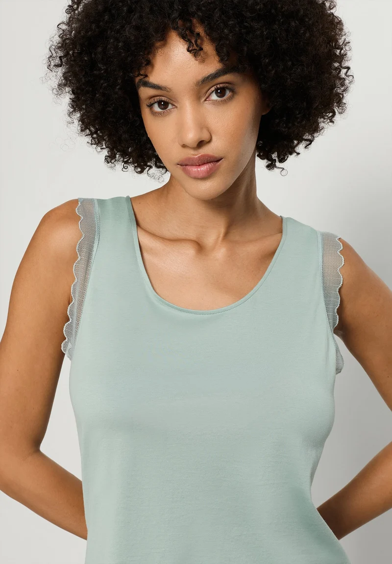 Inaya Sleeveless Short Pyjama | dark seafoam 074738-072733